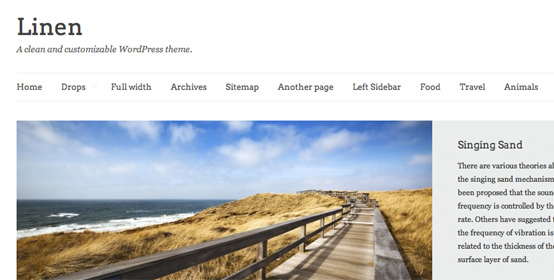 Linen WordPress theme