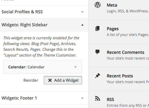 Add WordPress Widgets via Widget Management