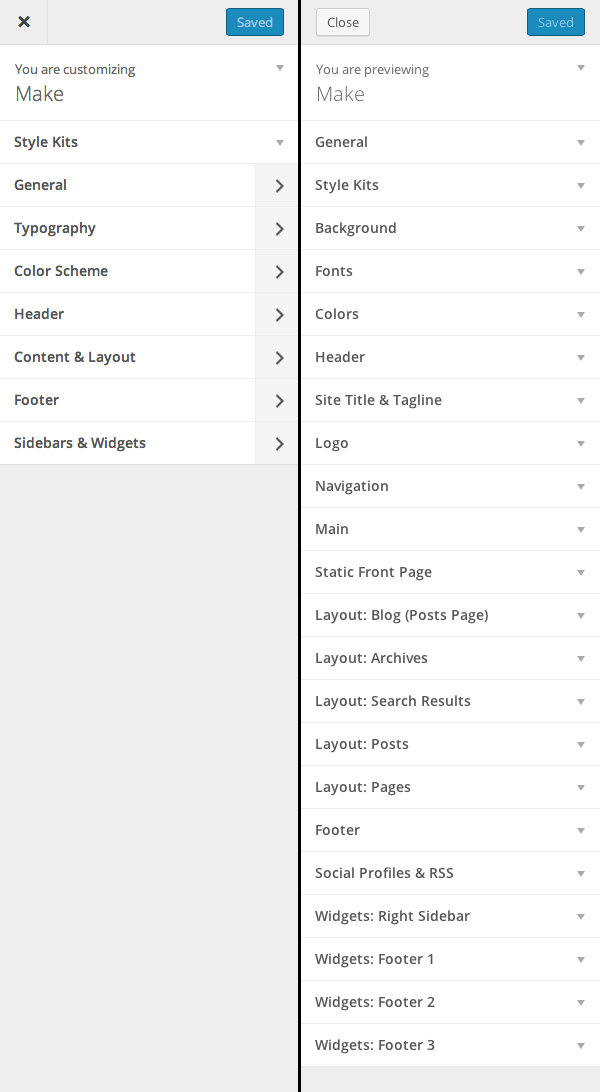 Wordpress Customizer Before and After