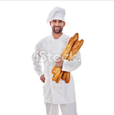 Baker with bread