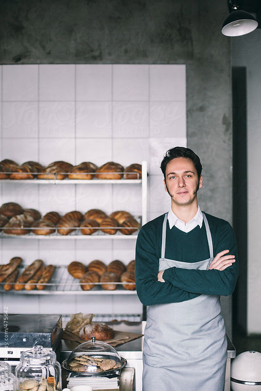 Baker in bakery